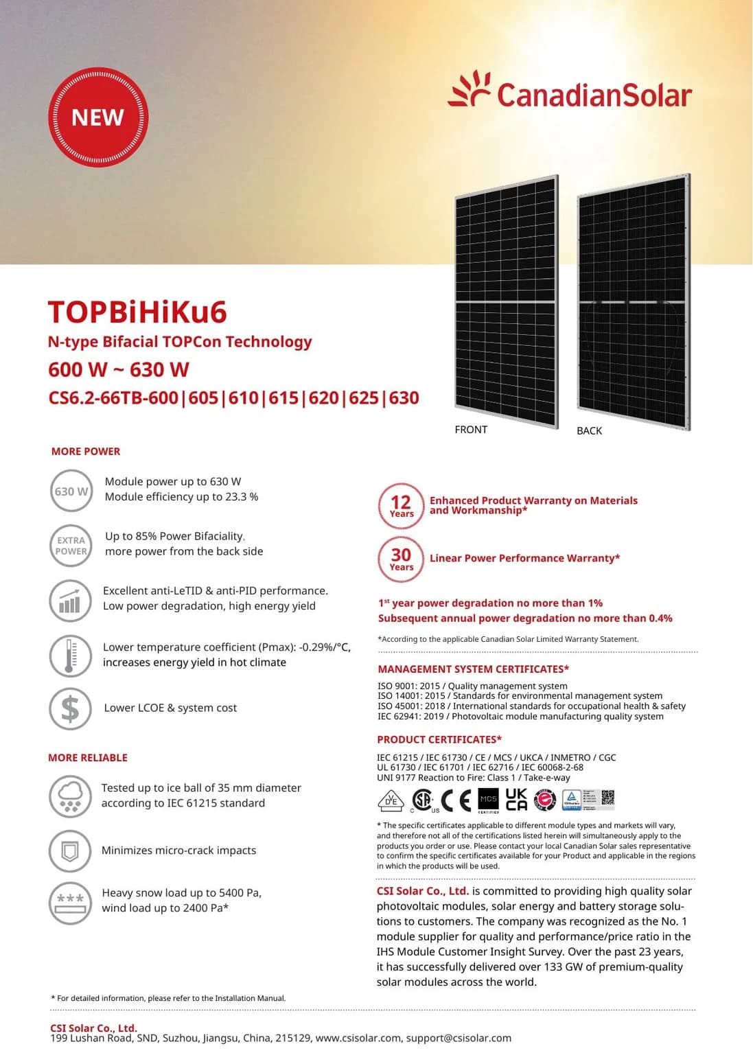 Canadian Solar TOPBiHiKu6 CS6.2-66TB