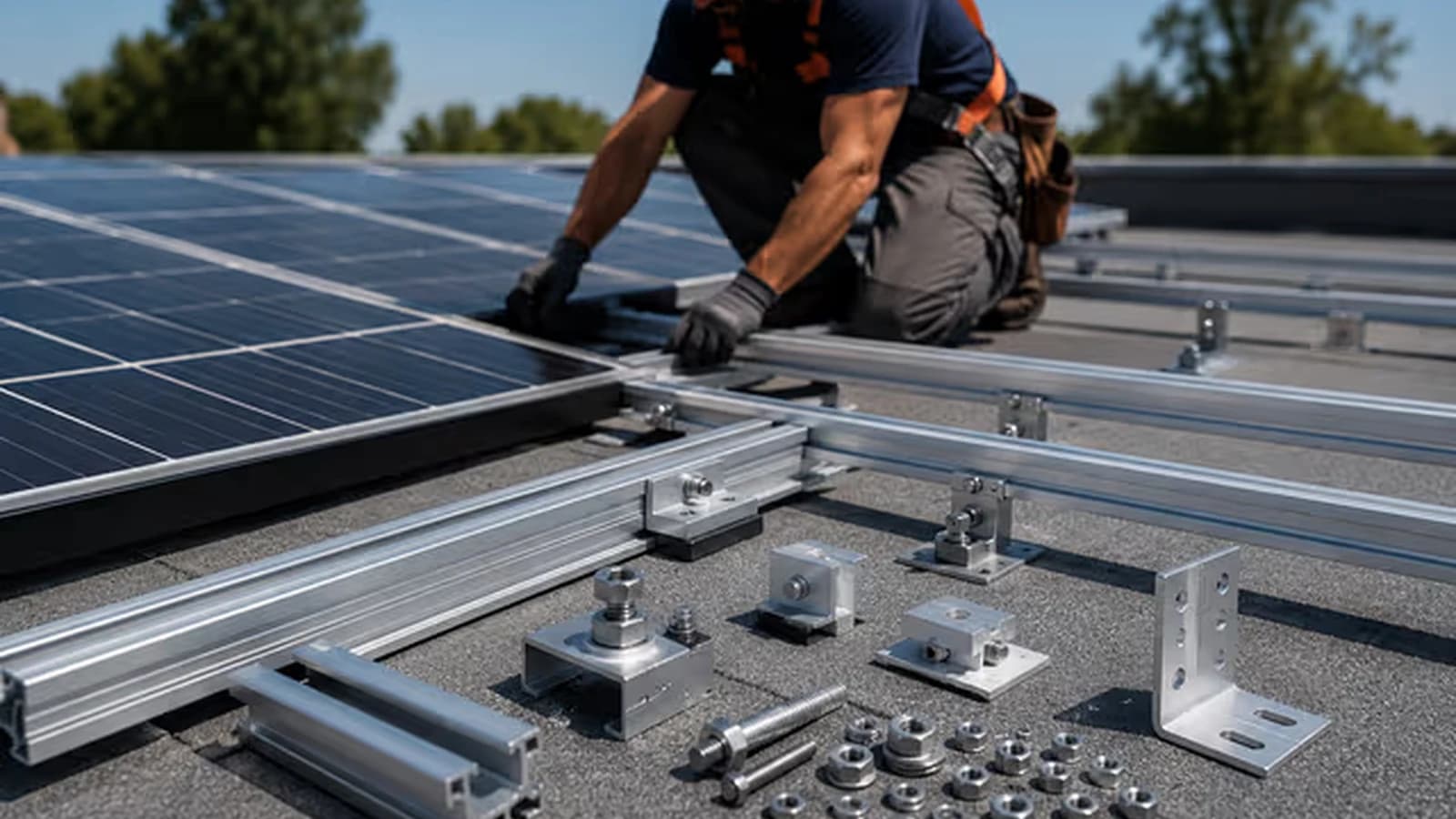 Estructuras y accesorios eléctricos para montaje de paneles solares